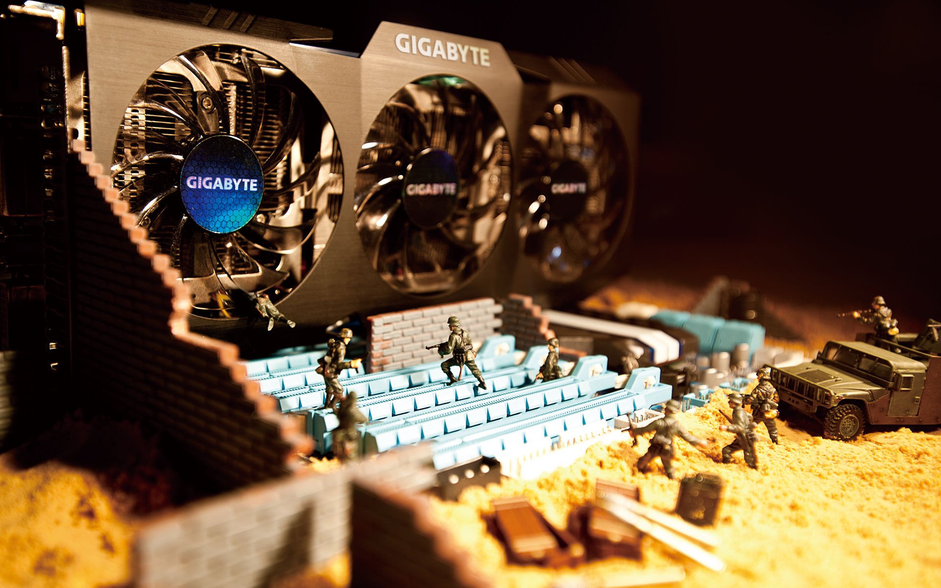 gigabyte graphics card cooler war attack hummer h1