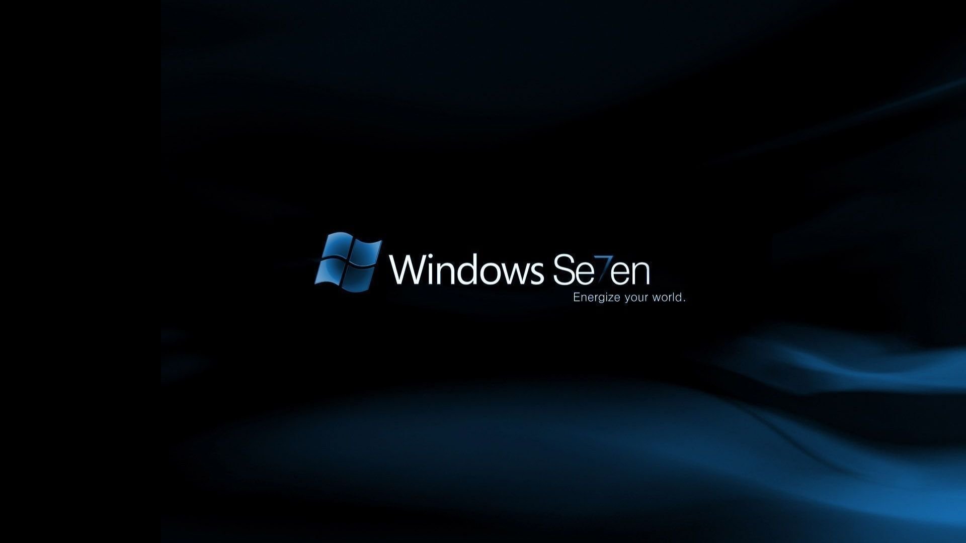 windows 7 siedem niebieski tło program