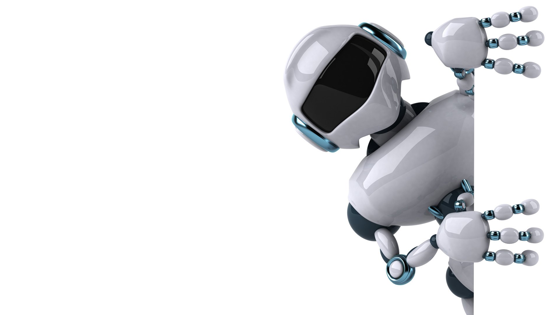 3d robot fond blanc