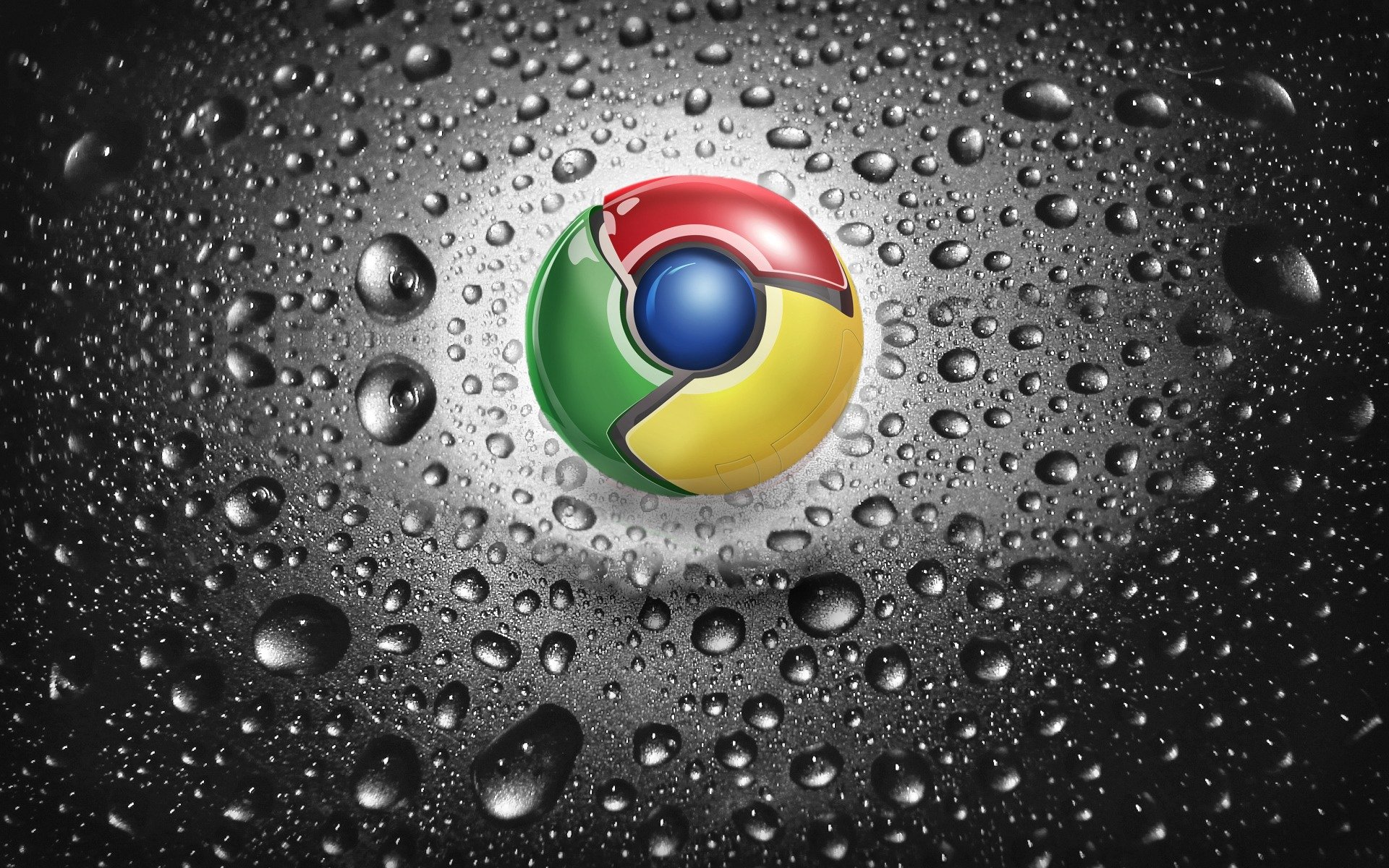 google chrome drops close up