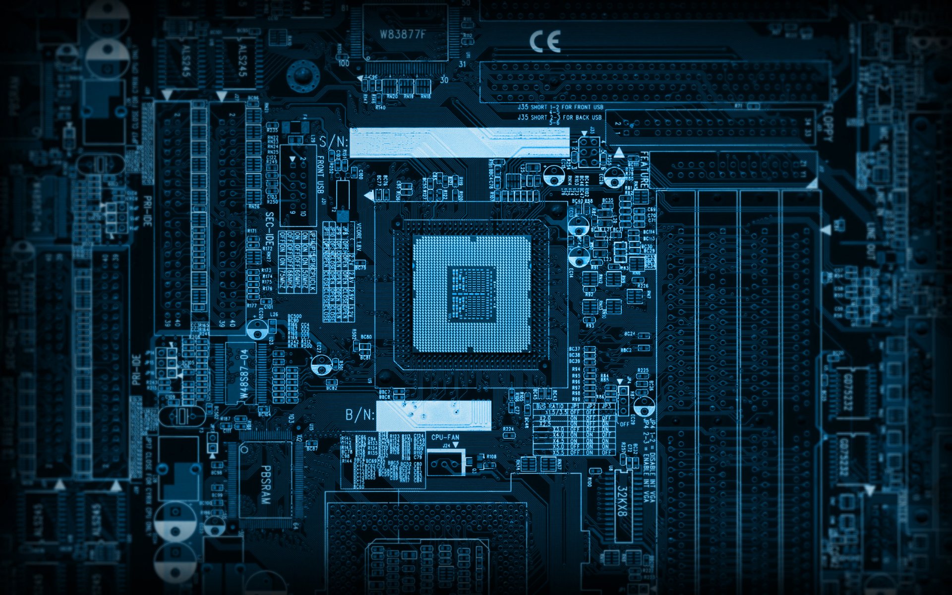 ic pcb placa de circuito marcado pistas macro