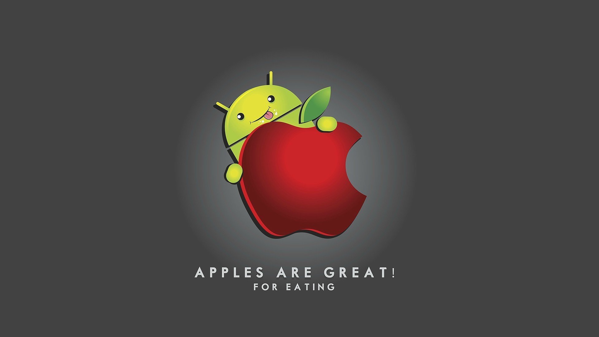 apfel android inschrift apfel ist gut wenn es gegessen wird andrid apple humor