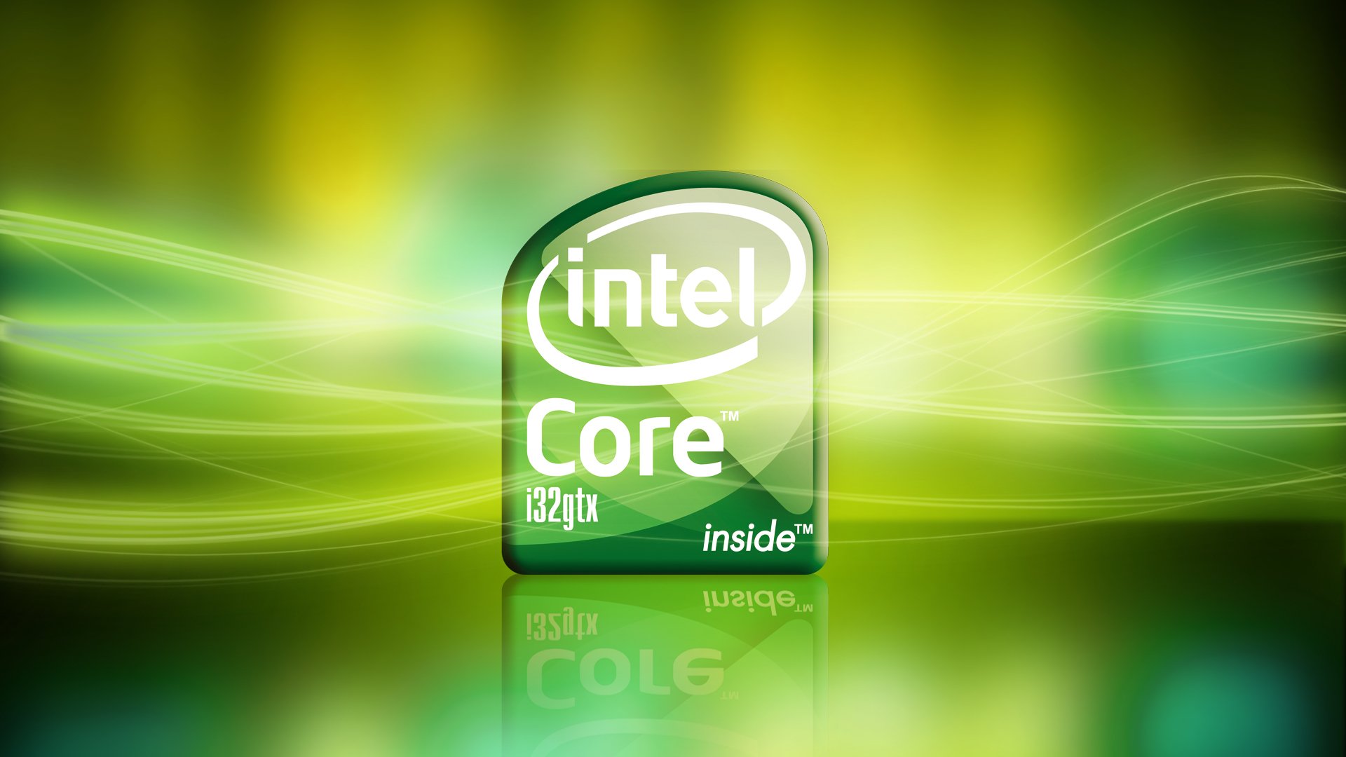 intel core i32gtx processor intel light background green