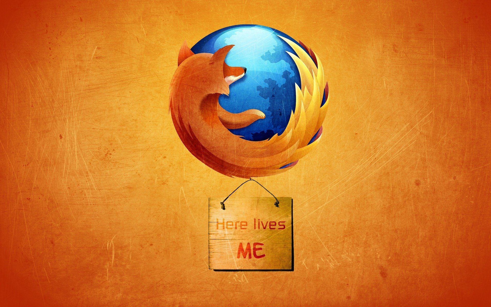 hi-tech mozilla firefox volpe pianeta sfondo iscrizione