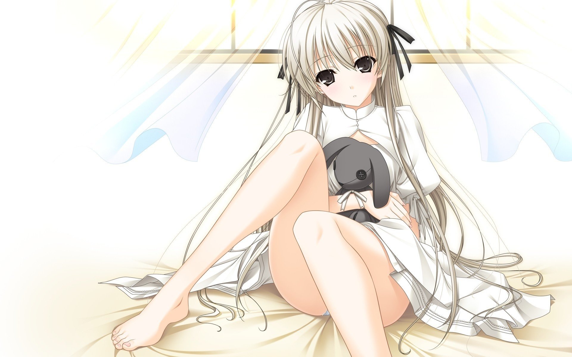 girl with big eyes her grey hair bunny drawings big eyes girls face eye