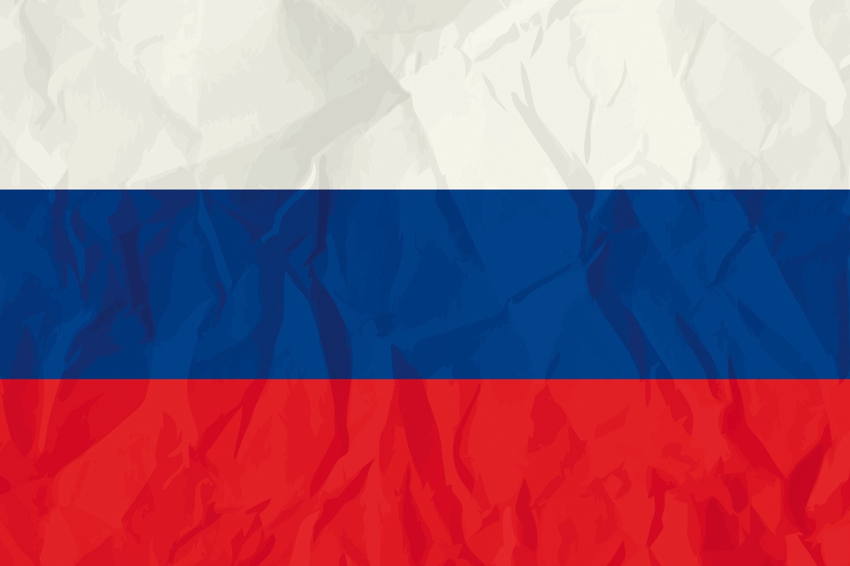 zerknittertes papier linien russische flagge fahnen