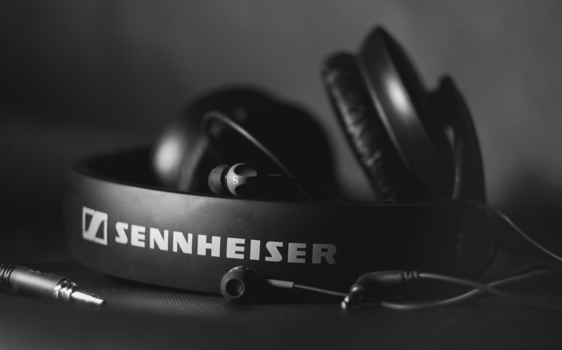 ennheiser hd 205 cuffie bianco e nero hi-tech