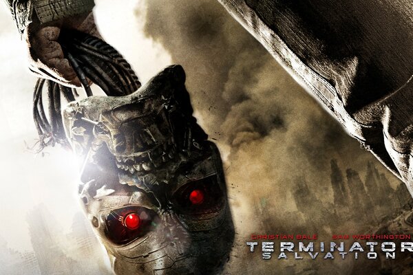 The robot mask of their movie Terminator