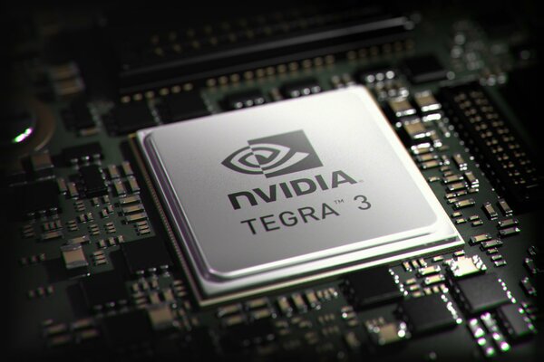 El chip en la computadora con el chip Nvidia Tegra