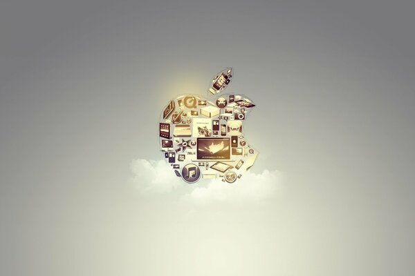 Apple logo consisting of icons