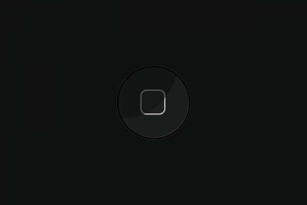 Glänzende iPhone-Taste auf schwarzem Hintergrund