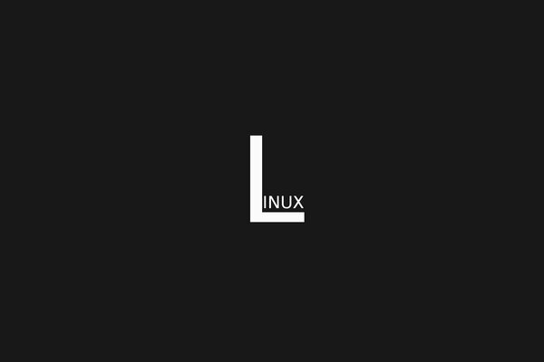 Linux inscription on a black background