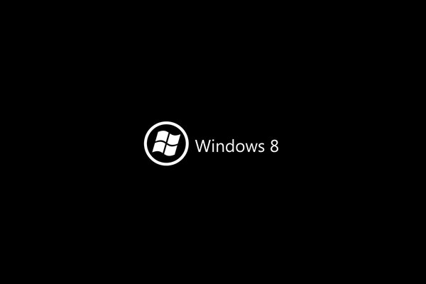 Logo di windows 8 su sfondo nero