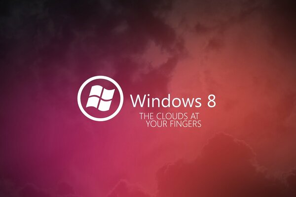 Logo Windows 8 sur fond violet clair