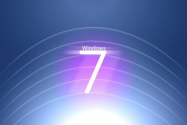 Windows seven logo on a blue background