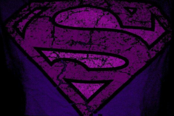 T-shirt imprimé Superman violet