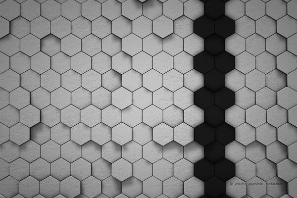 Honeycomb 3D in grey