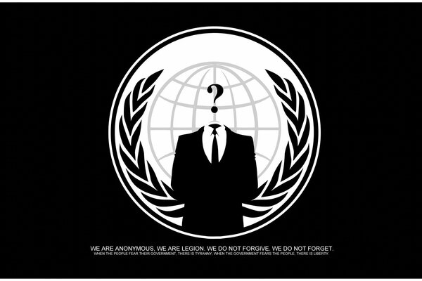 Das Logo der anonymen Gemeinschaften ist schwarz