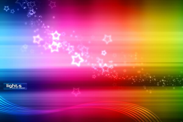 Spectrum of colors with stars