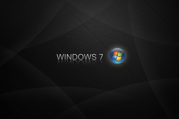 Logotipo de Windows siete sobre fondo negro