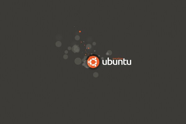 Ubuntu logo on a light black background