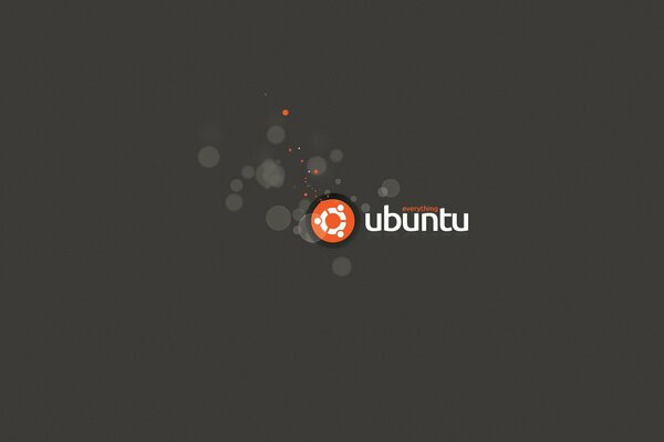 Логотип ubuntu на светло чёрном фоне