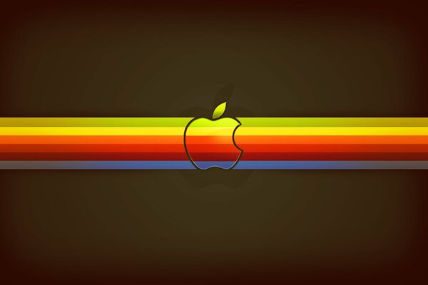 Logotipo de Apple minimalismo fondo negro