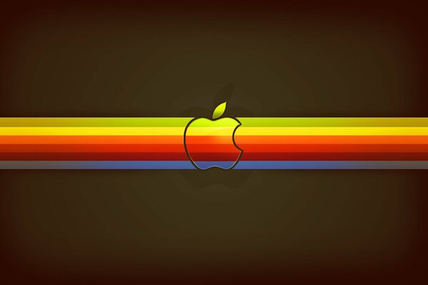 Logo Apple minimalizm czarne tło