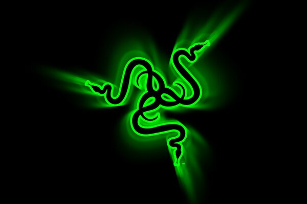 Logo vert serpent lueur