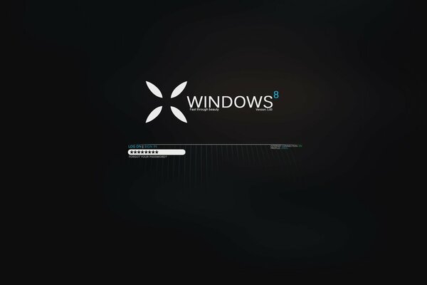 Black background and windows logo