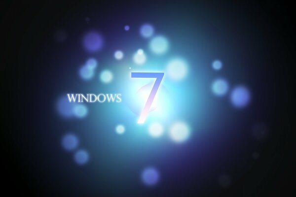 Logotipo de Windows 7 con los círculos detrás