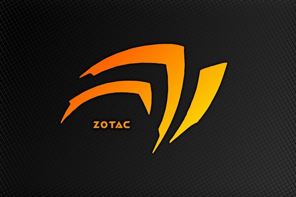 Componentes informáticos Zotac. Naranja sobre negro