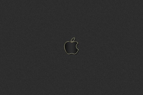 The apple logo is black on a black background