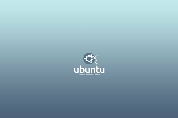 Ubuntu program logo on a blue background