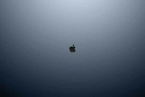 Imagen del logotipo de apple sobre un fondo gris