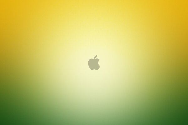 Icona apple su sfondo giallo-verde