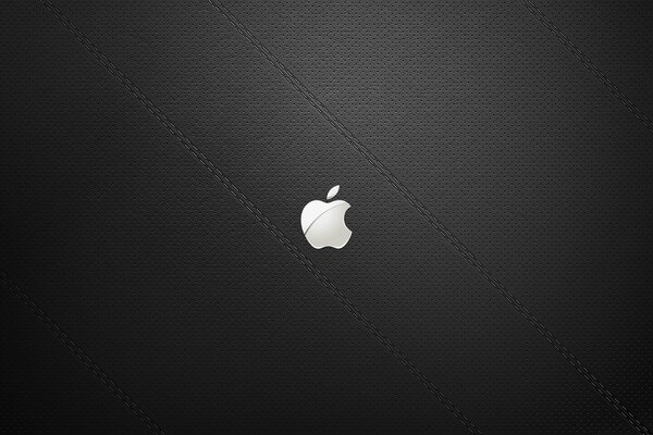 Logo Apple sur fond de texture noire