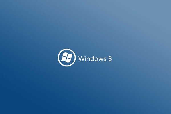 Logo windows 8 na niebieskim tle