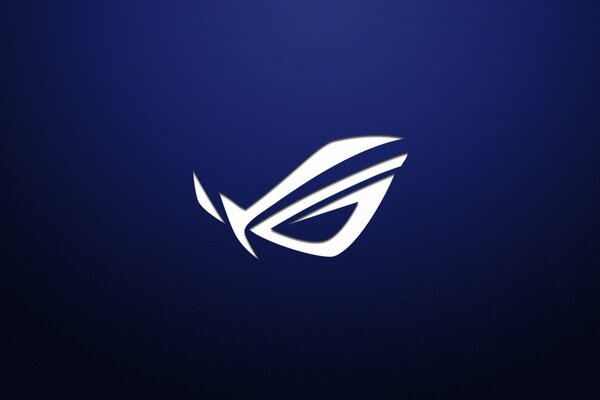 Logo de marque minimaliste ASUS sur fond bleu