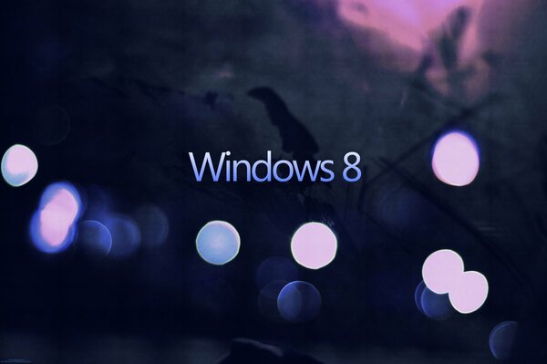 Windows 8 screensaver in minimalism with bokeh effect