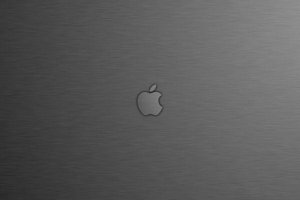 Logotipo de Apple Apple sobre fondo plateado