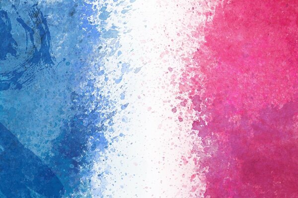 Texture poudrée avec couleur rose, bleu et blanc