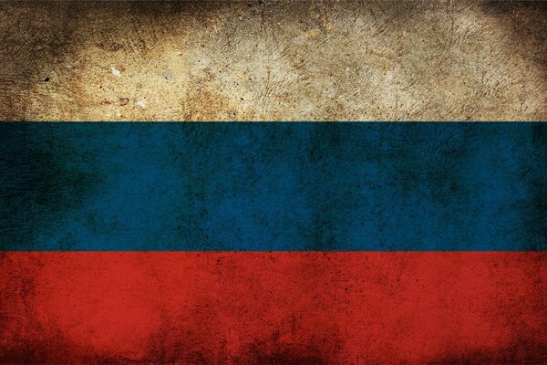 Flaga Rosji na pergaminie