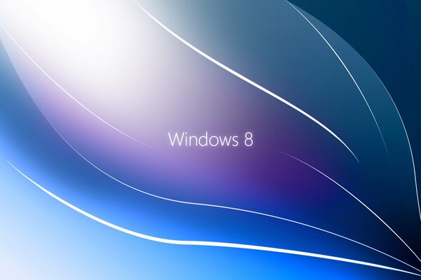 Eun blu con linee sottili e logo Windows 8
