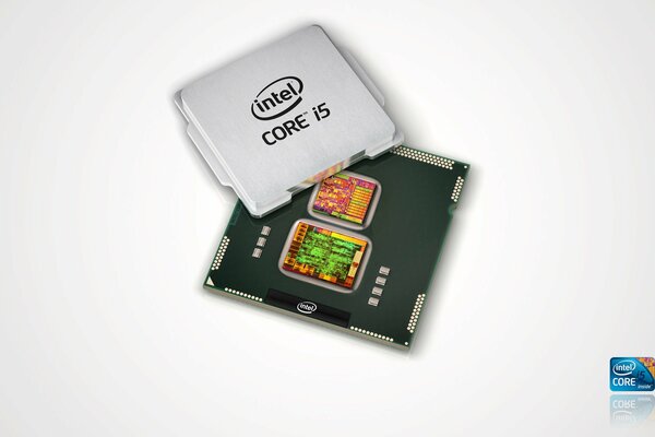 Intel core i5 product advertisement on a white background