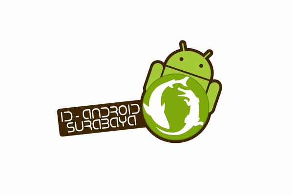 Android-Logo mit Delfinen