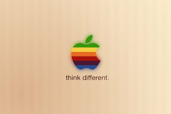 Apple-piensa diferente en el color del arco iris