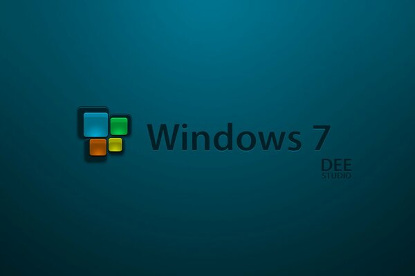 Logo Tapete Windows sieben
