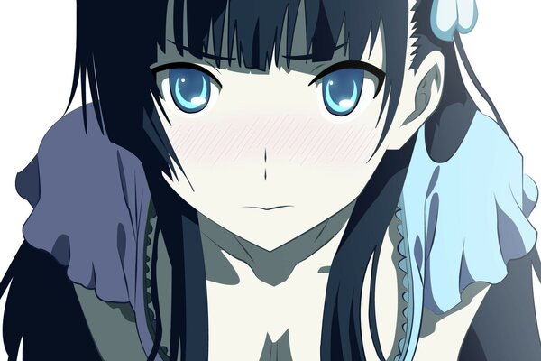 Anime girl with blue eyes