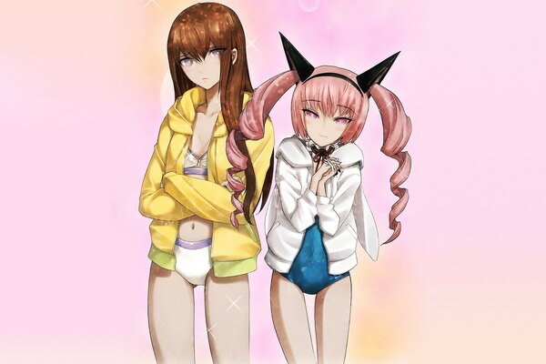 Dos chicas makise kurisu